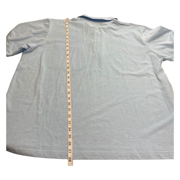 Haband Polo Shirt Men's 2X Blue Polyester Golf Performance Short Sleeve Collared - Picture 8 of 9